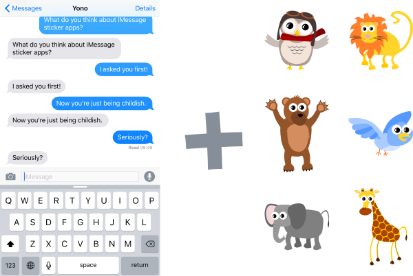 iMessage plus Gus characters